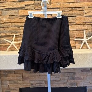Chaser Black Layered Mini Skirt